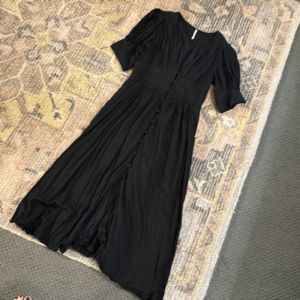 Free People midi dress black small like Love of My Life dress